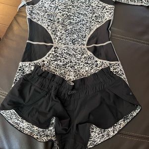 Lululemon swim rash guard and short set